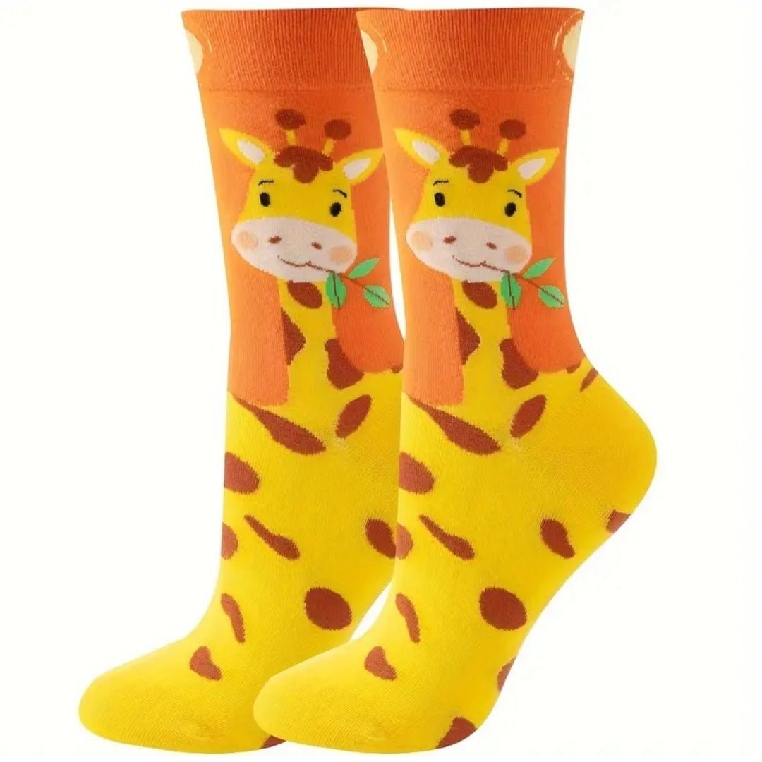 Giraffe Socks from the Sock Panda (Adult Medium - Women's Shoe Sizes 5 - 10)