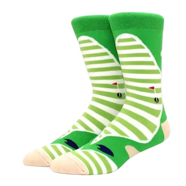 Golf Course Socks from the Sock Panda (Adult Large - Men's Shoe Sizes 8 - 12)
