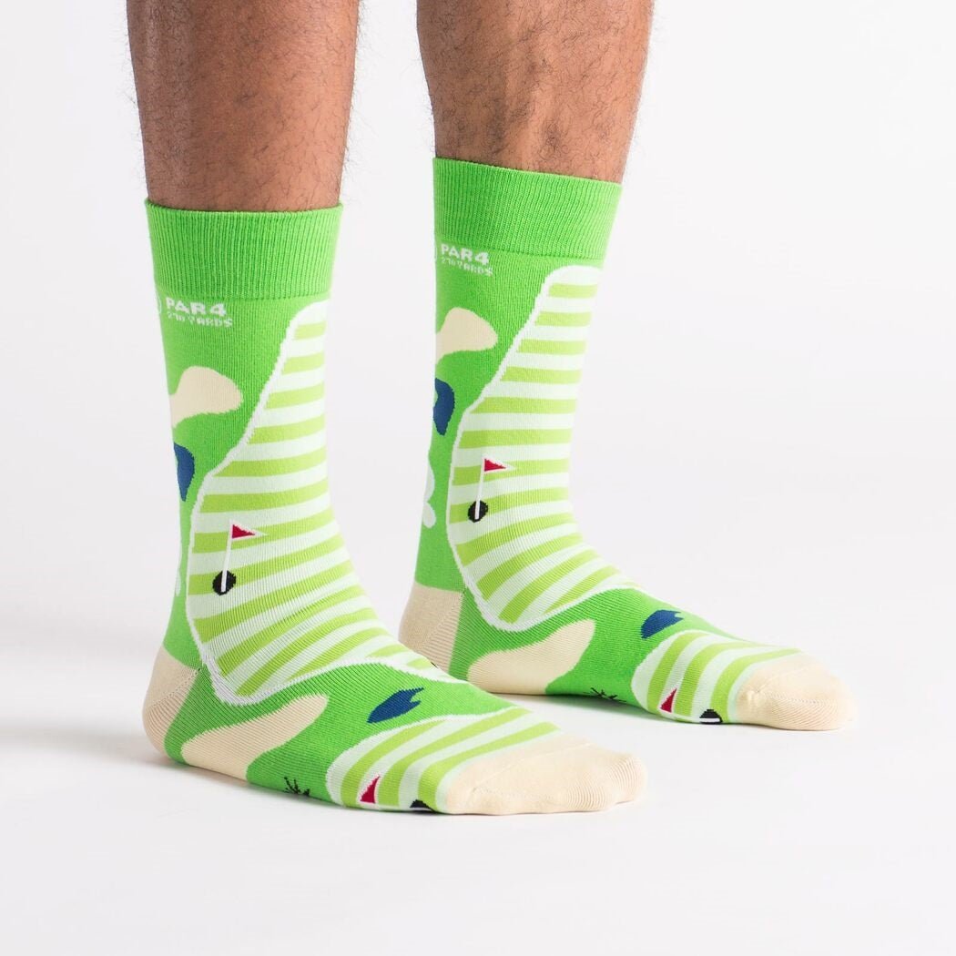 Golf Course Socks from the Sock Panda (Adult Large - Men's Shoe Sizes 8 - 12)