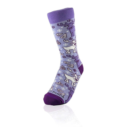 Goofy Reindeer Socks (Adult Small - Shoe Sizes 2 - 5)