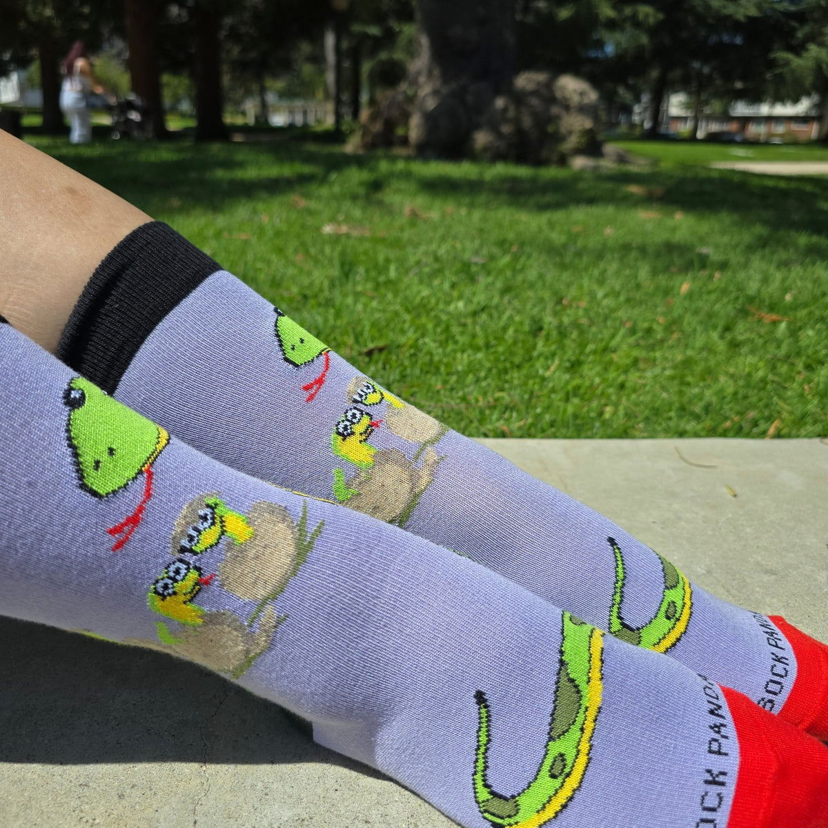 Happy Tree Snake with Babies Socks from the Sock Panda (Adult Small)