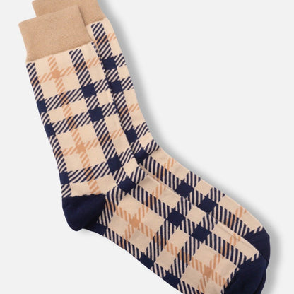 Hashed Plaid Patterned Socks from the Sock Panda (Adult Large - Men's Shoe Sizes 8 - 12)