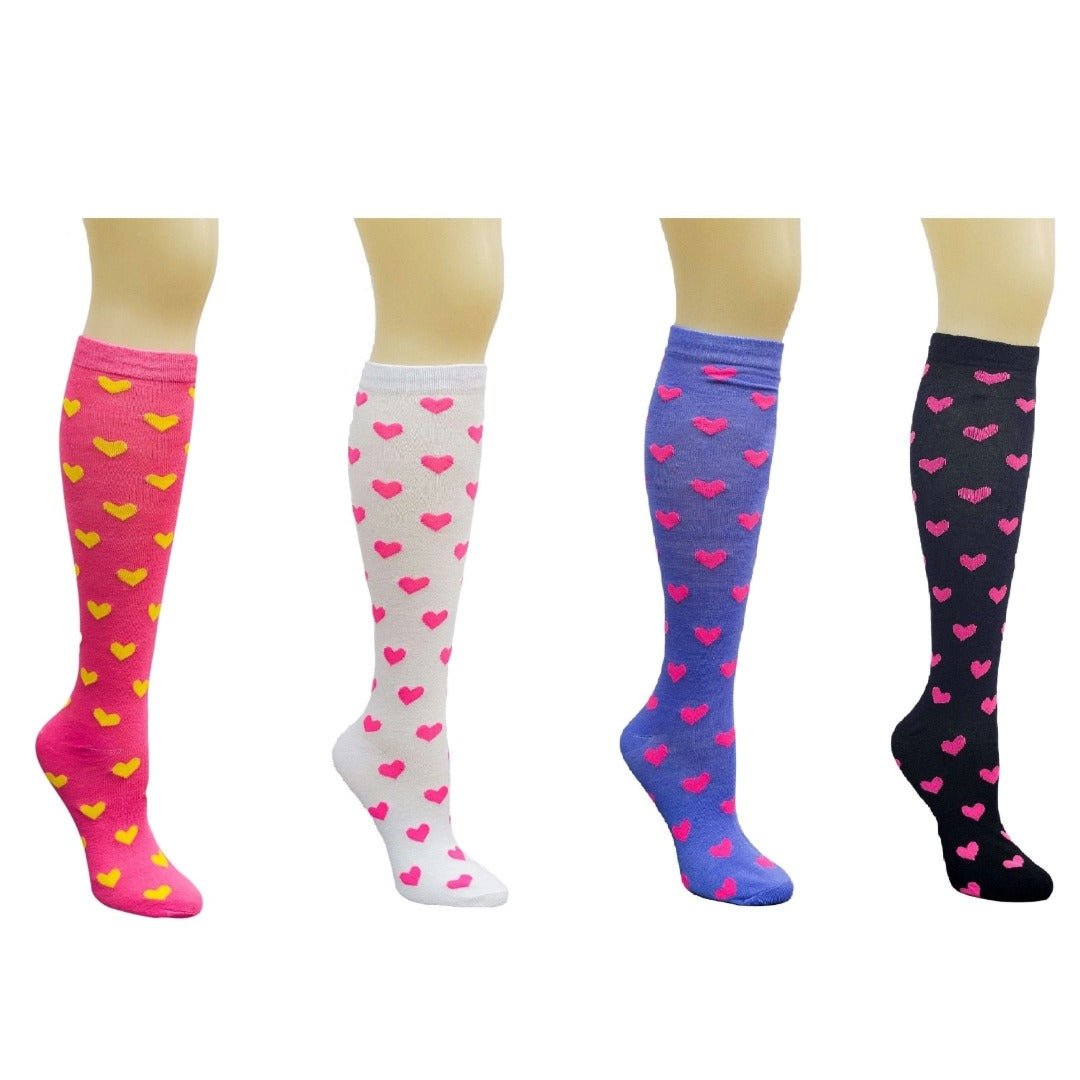 Heart Patterned Knee High Socks from the Sock Panda (Knee High)