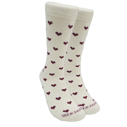 Heart Patterned Socks from the Sock Panda (Adult Large - Men's Shoe Sizes 8 - 12)