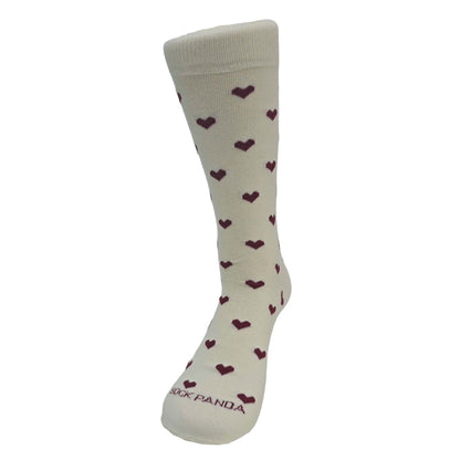 Heart Patterned Socks from the Sock Panda (Adult Large - Men's Shoe Sizes 8 - 12)