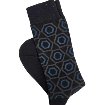 Hexagon Pattern Socks (Adult Large - Men's Shoe Sizes 8 - 12)