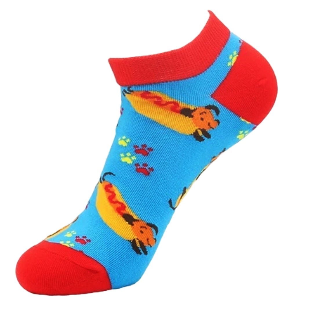 Hot Dog from the Sock Panda (Adult Medium - Women's Shoe Sizes 5 - 10)