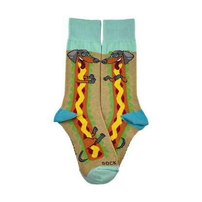 Hot Dog from the Sock Panda (Adult Small - Shoe Sizes 2 - 5)