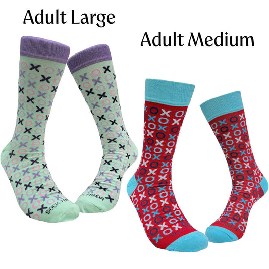 Hugs and Kisses (xoxo) Love Patterned Office Socks