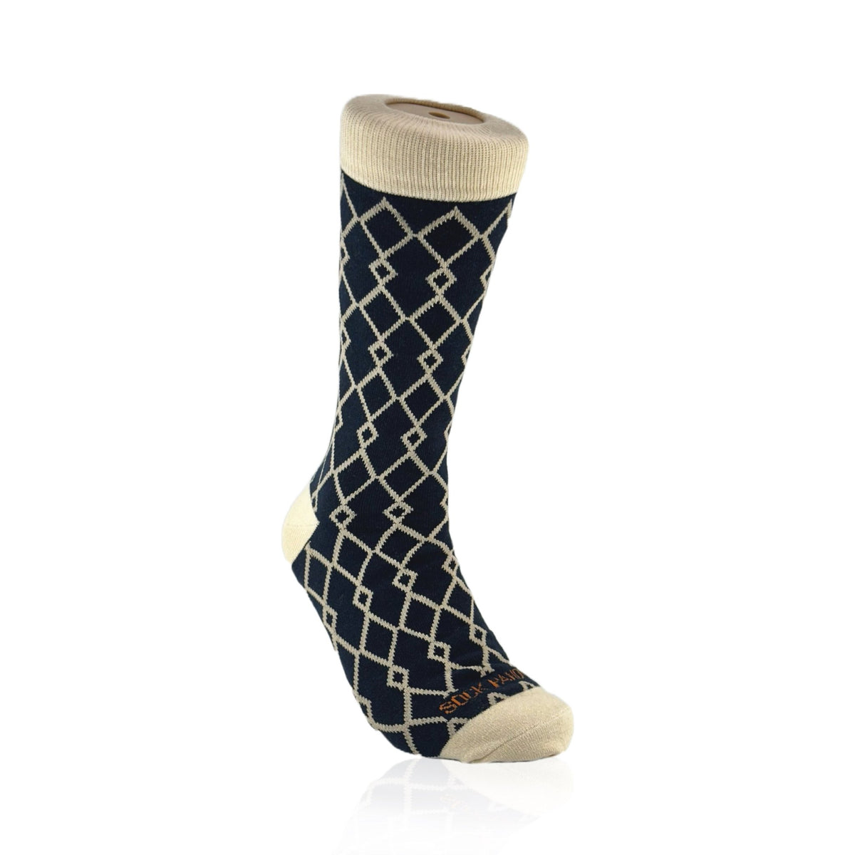 Interlocking Diamond Pattern Socks from the Sock Panda (Adult Large - Men's Shoe Sizes 8 - 12)