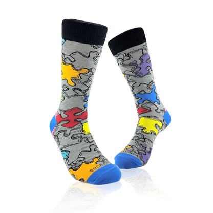 Jigsaw Puzzle Pattern Socks from the Sock Panda