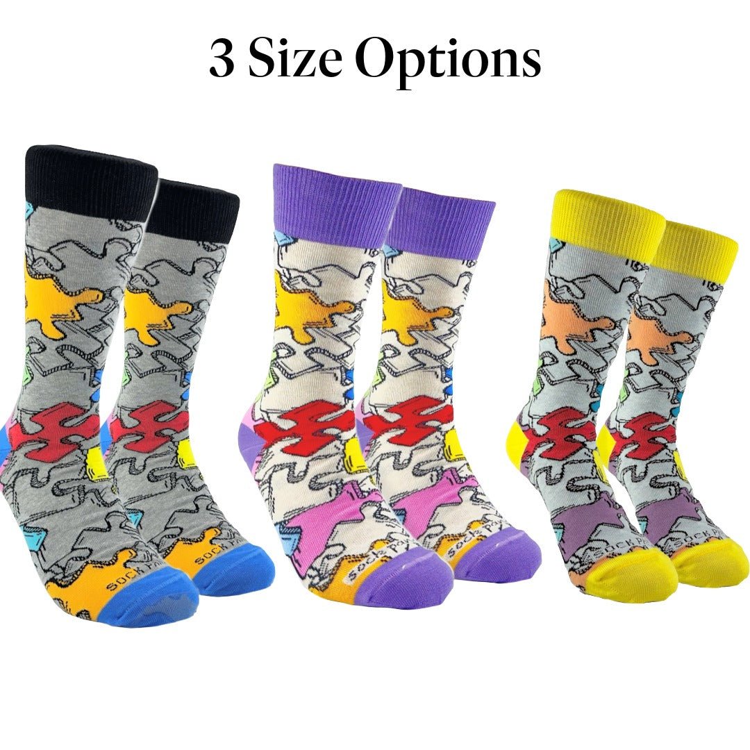 Jigsaw Puzzle Pattern Socks from the Sock Panda