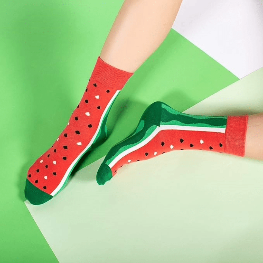 Juicy Watermelon Socks from the Sock Panda