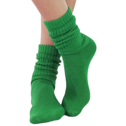 Kelly Green Slouch Socks (Adult Medium - Women's Shoe Sizes 5 - 10)