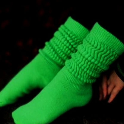 Kelly Green Slouch Socks (Adult Medium - Women's Shoe Sizes 5 - 10)