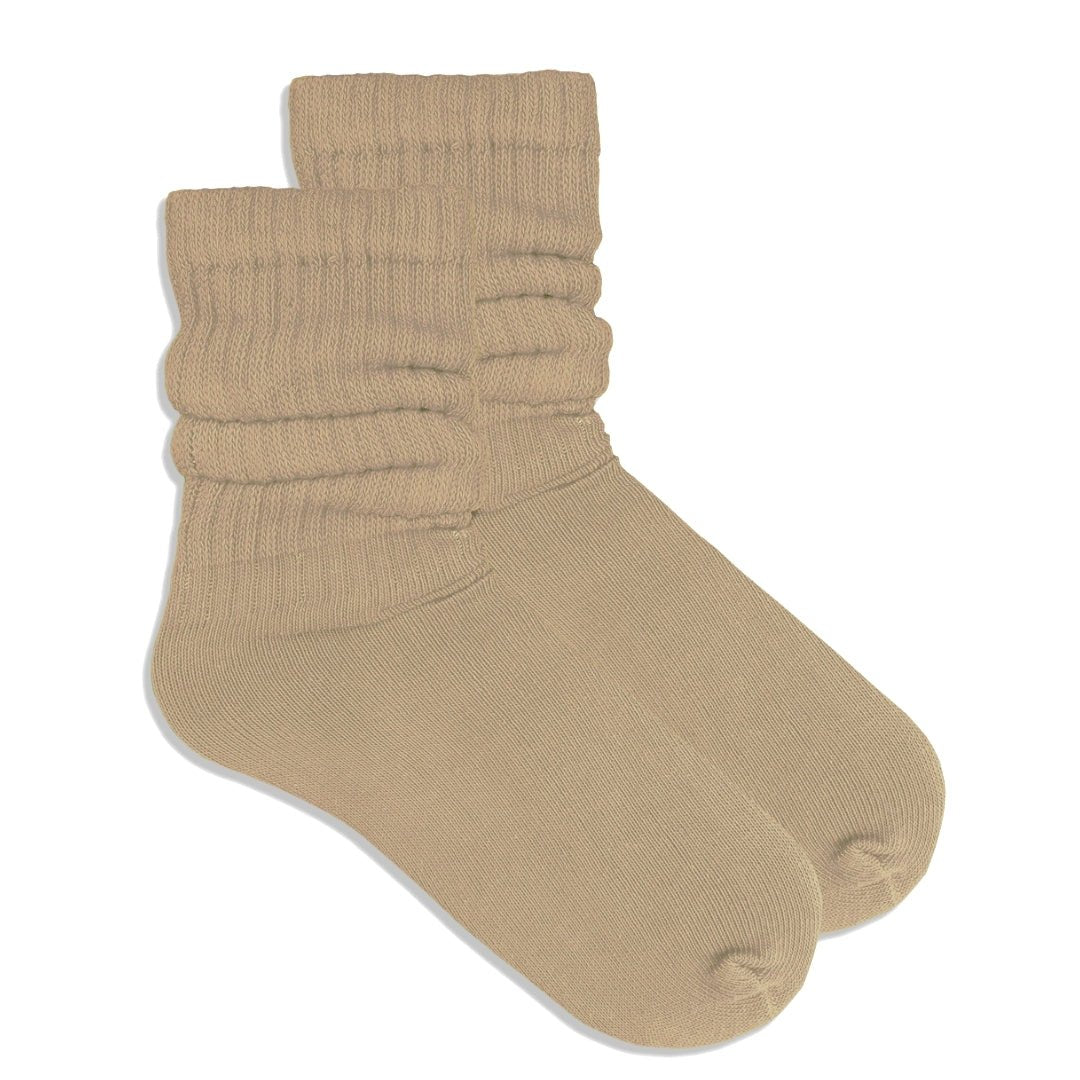 Khaki Slouch Socks (Adult Medium - Women's Shoe Sizes 5 - 10)