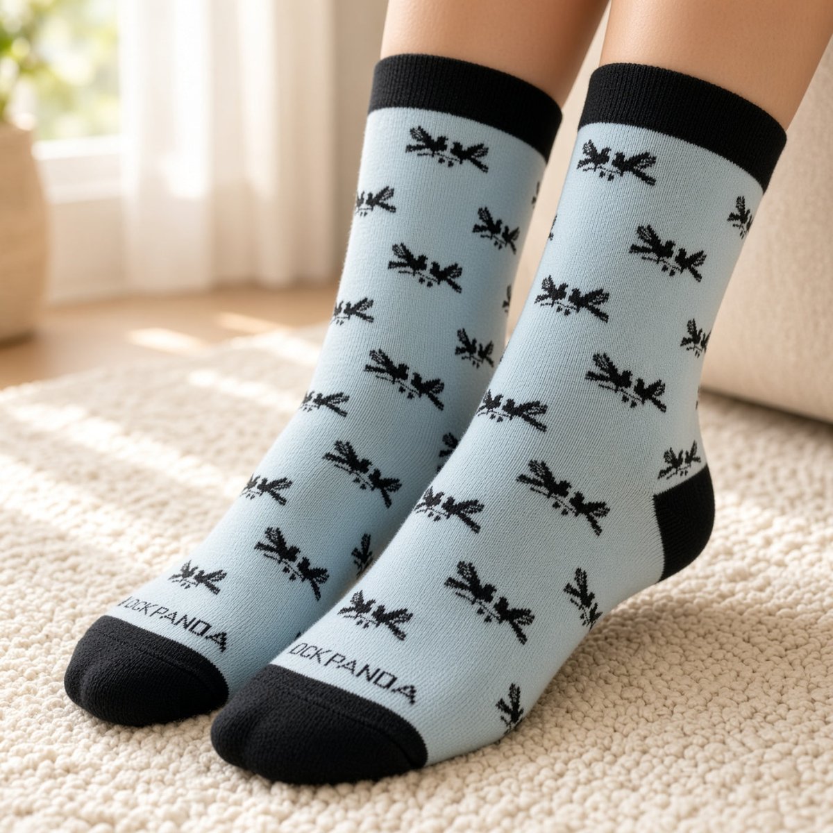 Kissing Love Birds Silhouette Socks from the Sock Panda (Adult Medium) KissBirdsMd