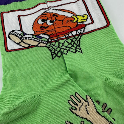Lazy Basketball Socks from the Sock Panda (Adult Small)