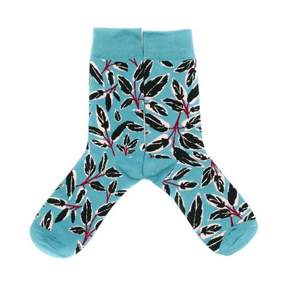 Leaf Pattern Socks the Sock Panda (Adult Medium - Women's Shoe Sizes 5 - 10)