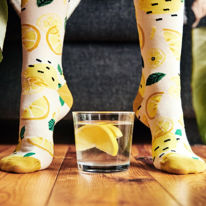 Lemon Patterned Socks from the Sock Panda (Adult Large - Men's Shoe Sizes 8 - 12)