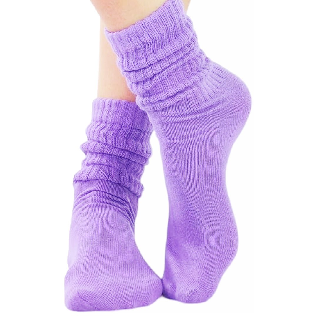 Lilac (Lavender) Slouch Socks (Adult Medium - Women's Shoe Sizes 5 - 10)