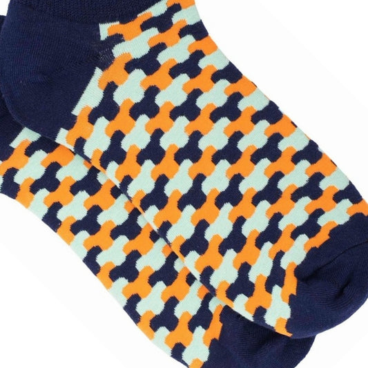 Links Patterned Ankle Socks (Adult Large - Men's Shoe Sizes 8 - 12)