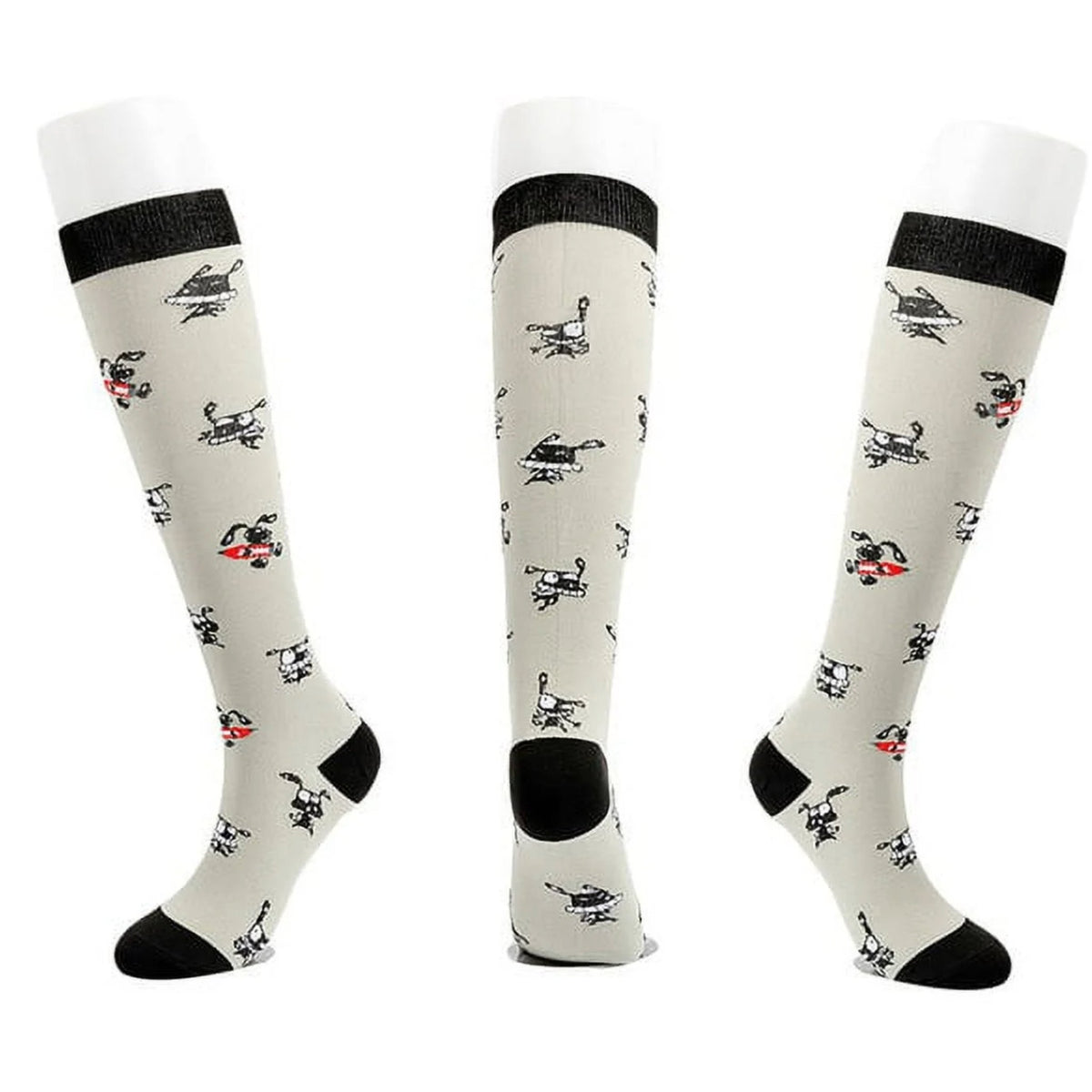 Lucky Rabbit Pattern Knee High - (Compression Socks)