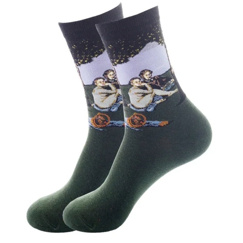 Luncheon On the Grass Manet Famous Art Socks