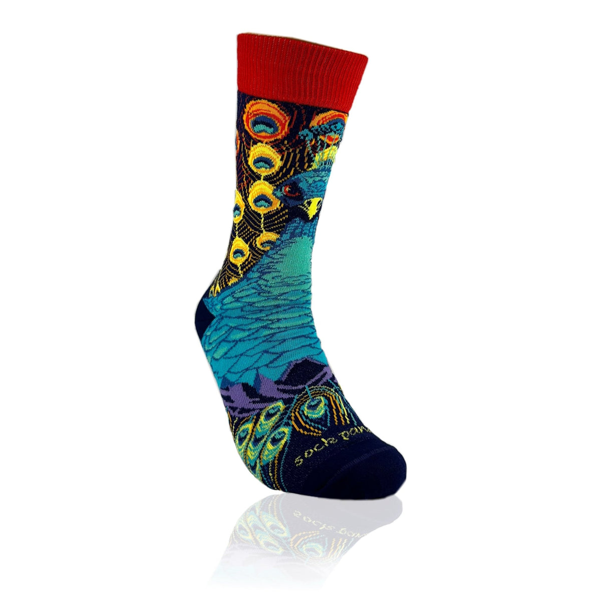 Magnificent Peacock Socks from the Sock Panda (Adult Medium - Women's Shoe Sizes 5 - 10)