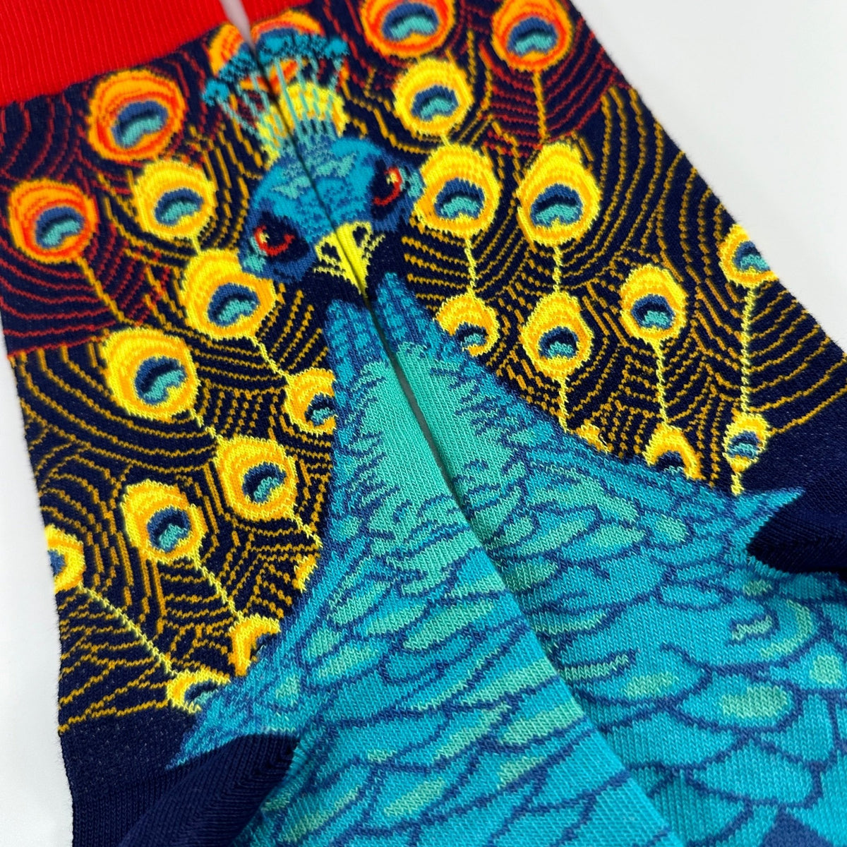 Magnificent Peacock Socks from the Sock Panda (Adult Medium - Women's Shoe Sizes 5 - 10)