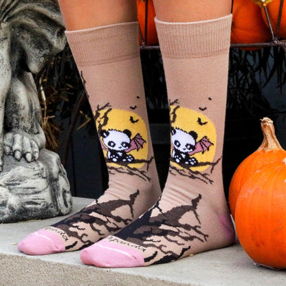 Majestic Bat Panda Sitting in a Tree Socks from the Sock Panda