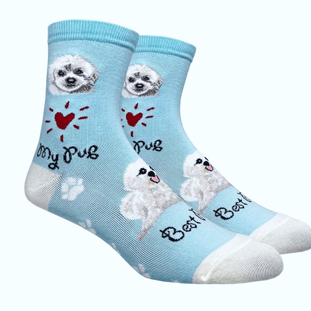 Maltipoo Dog Socks (Adult Medium - Women's Shoe Sizes 5 - 10)