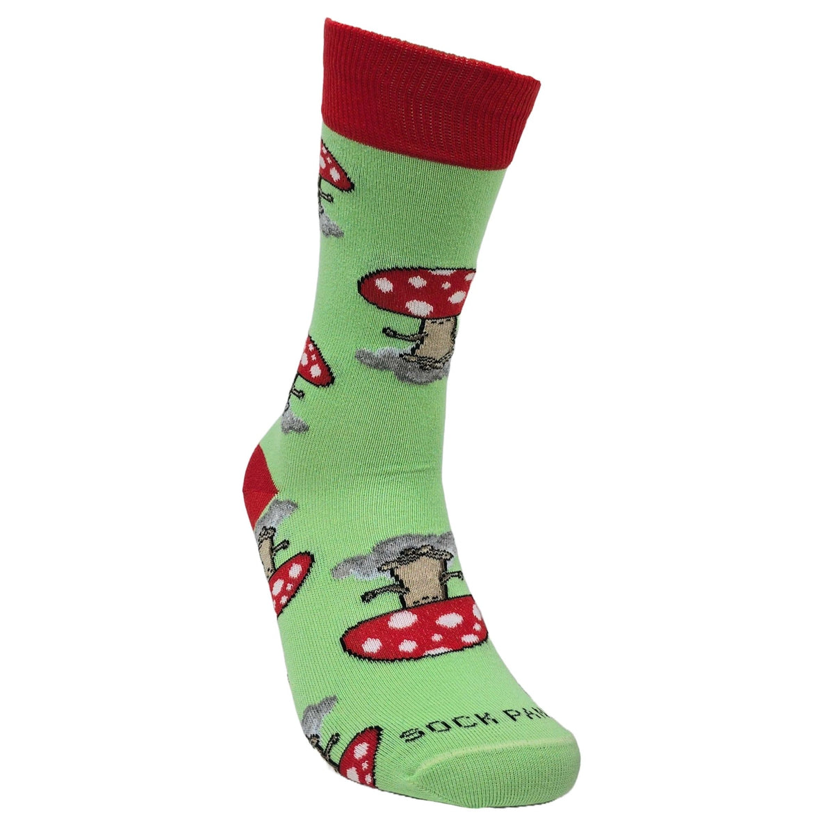 Meditating Mushroom Socks from the Sock Panda (Adult Small - Shoe Sizes 2 - 5)