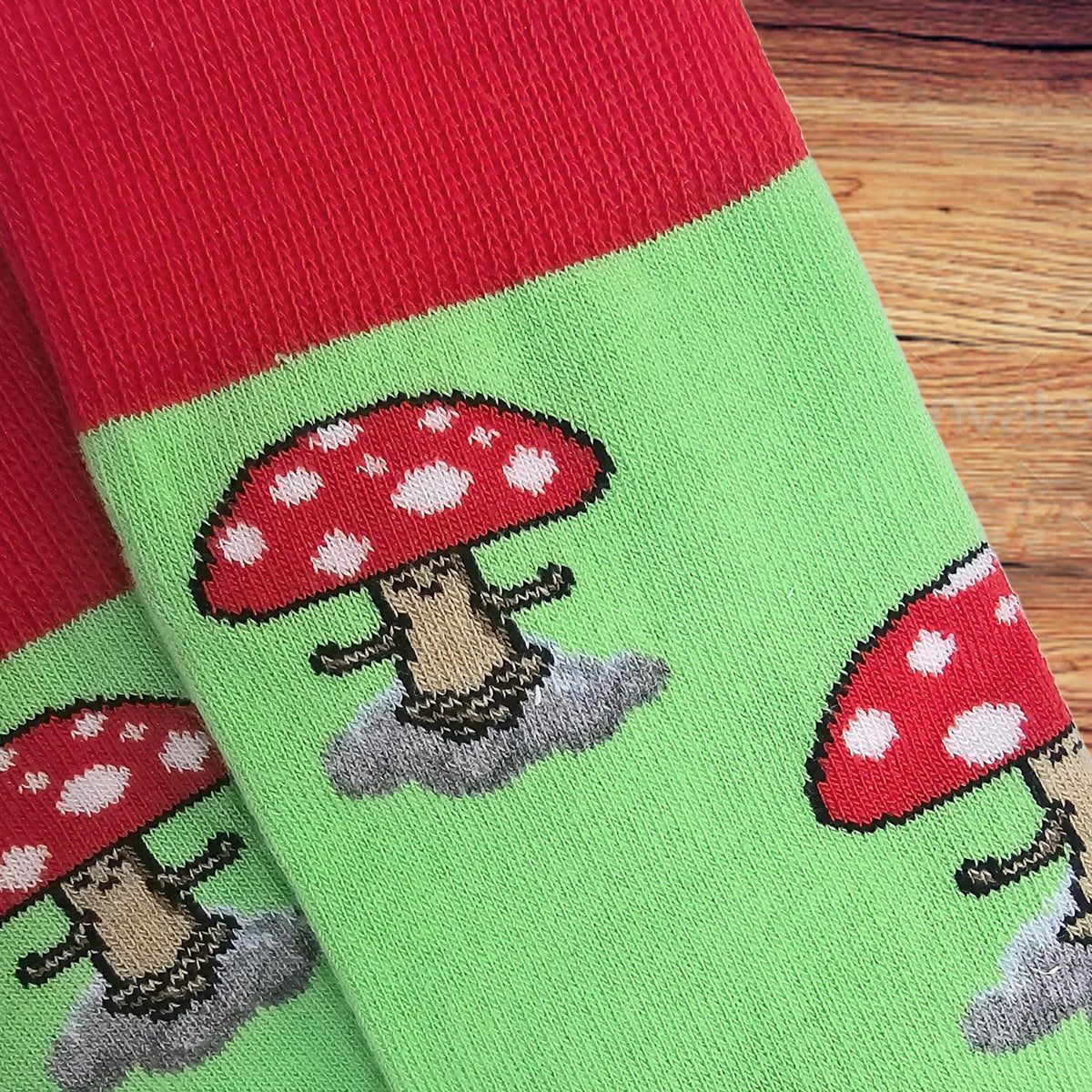 Meditating Mushroom Socks from the Sock Panda (Adult Small - Shoe Sizes 2 - 5)