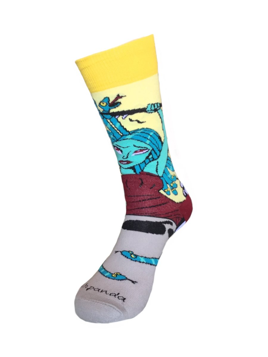 Medusa Having a Bad Hair Day Socks (Adult Medium - Women's Shoe Sizes 5-10) Medusa