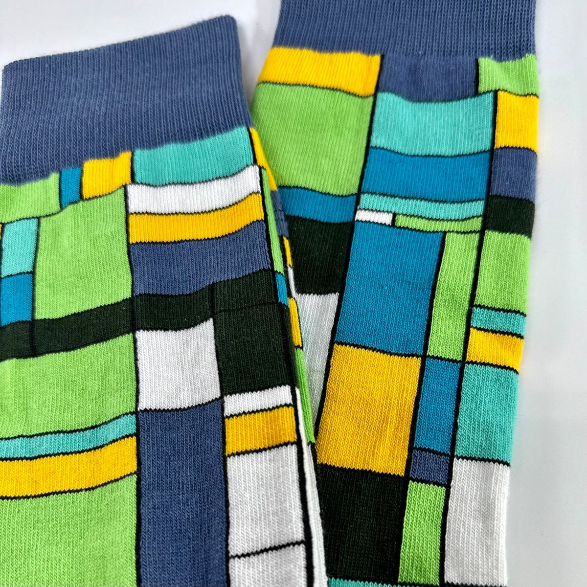 Mondrian Style Block Art Socks from the Sock Panda (Adult Large - Men's Shoe Sizes 8 - 12)