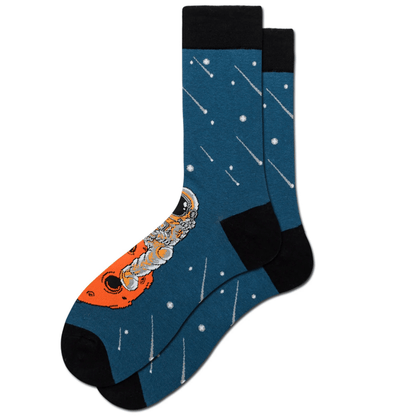 Moon Astronaut Socks from the Sock Panda (Adult Large - Men's Shoe Sizes 8 - 12) MoonAstronautLg