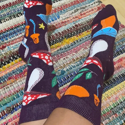 Mushroom Pattern Socks from the Sock Panda (Adult Medium - Women's Shoe Sizes 5 - 10)