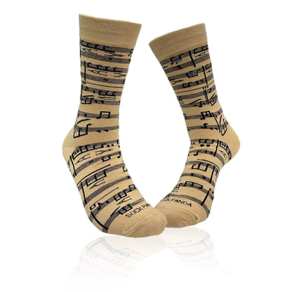 Music Note Pattern Socks from the Sock Panda (Adult Large - Men's Shoe Sizes 8 - 12)