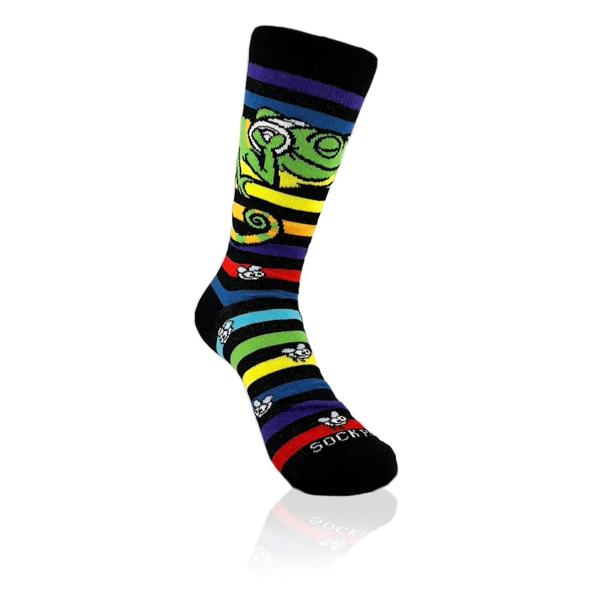 Musical Chameleon Socks from the Sock Panda (Adult Small - Shoe Sizes 2 - 5)