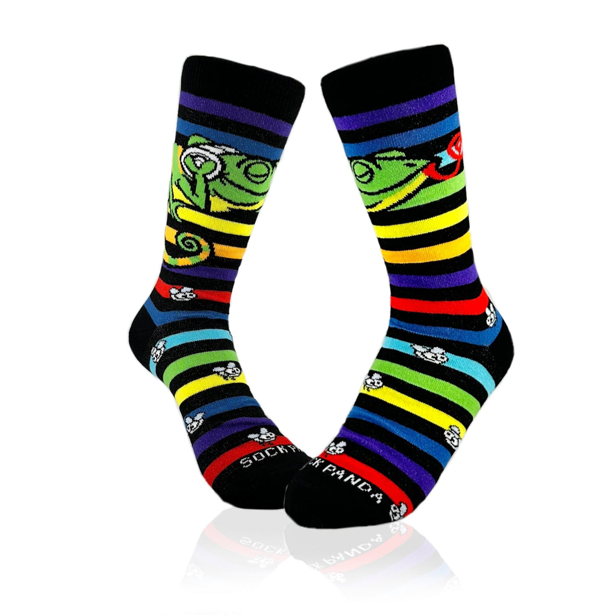 Musical Chameleon Socks from the Sock Panda (Adult Small - Shoe Sizes 2 - 5)