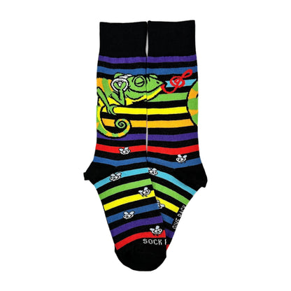 Musical Chameleon Socks from the Sock Panda (Adult Small - Shoe Sizes 2 - 5)