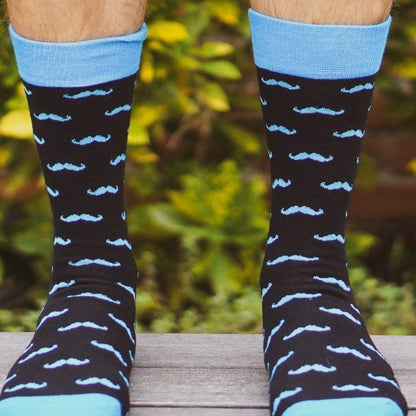 Mustache Pattern Socks from the Sock Panda (Adult Large - Men's Shoe Sizes 8 - 12)
