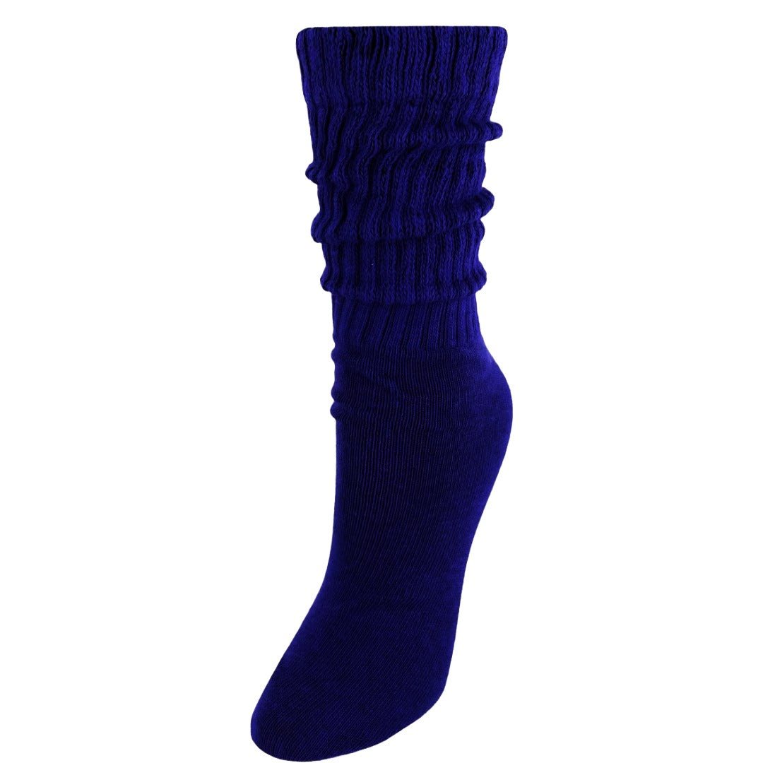 Navy Blue Slouch Socks (Adult Medium) - Heavyweight