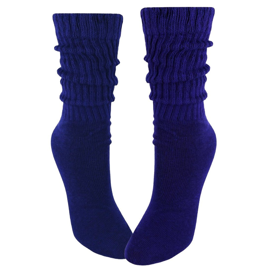 Navy Blue Slouch Socks (Adult Medium) - Heavyweight