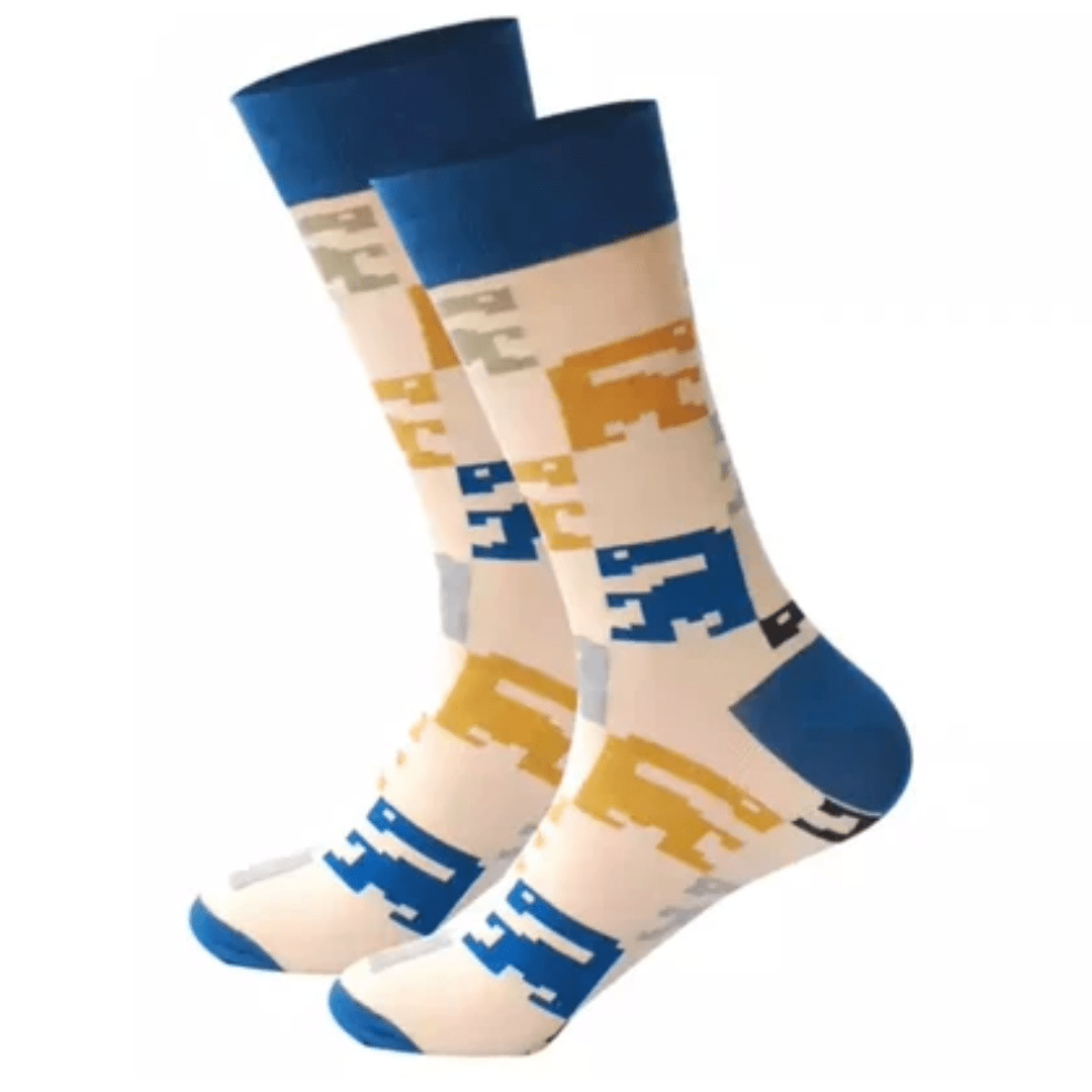 Old School Patterned Socks from the Sock Panda (Adult Large - Men's Shoe Sizes 8 - 12)