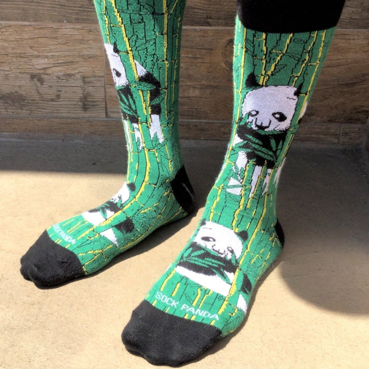 Panda Sitting in Bamboo Socks from the Sock Panda Man-Bamboo-Panda