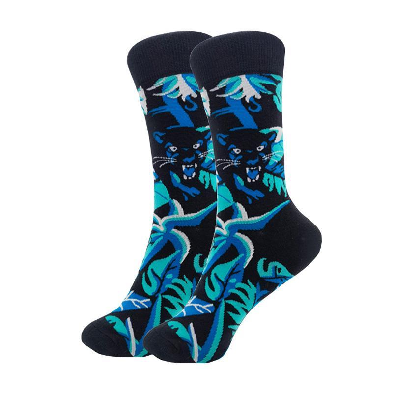 Panther in the Jungle from the Sock Panda (Adult Medium - Women's Shoe Sizes 5 - 10)