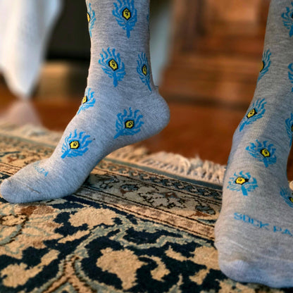 Peacock Feather Pattern Socks from the Sock Panda (Adult Medium - Women's Shoe Sizes 5 - 10)