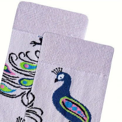 Peacock Socks from the Sock Panda (Adult Medium - Women's Shoe Sizes 5 - 10)